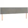 Image de vidaXL Têtes de lit 2 pcs. Gris clair 100x5x78/88 cm velours