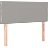 Image de vidaXL Tête de lit gris clair 100x5x78/88 cm Tissu