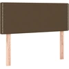 Image de vidaXL Tête de lit brun foncé 100x5x78/88 cm Tissu