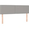 Image de vidaXL Têtes de lit 2 pcs. Gris clair 72x5x78/88 cm Tissu