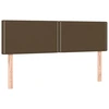 Image de vidaXL Têtes de lit 2 pcs. Marron foncé 72x5x78/88 cm Tissu