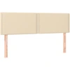 Image de vidaXL Têtes de lit 2 pcs. Crème 72x5x78/88 cm Tissu