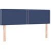 Image de vidaXL Têtes de lit 2 pcs. Bleu 72x5x78/88 cm Tissu