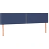 Image de vidaXL Têtes de lit 2 pcs. Bleu 80x5x78/88 cm Tissu