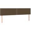 Image de vidaXL Têtes de lit 2 pcs. Marron foncé 90x5x78/88 cm Tissu