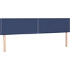 Image de vidaXL Têtes de lit 2 pcs. Bleu 90x5x78/88 cm Tissu