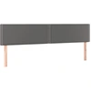 Image de vidaXL Têtes de lit 2 pcs. Gris 90x5x78/88 cm Similicuir