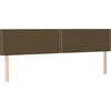 Image de vidaXL Têtes de lit 2 pcs. Marron foncé 100x5x78/88 cm Tissu