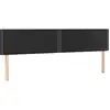 Image de vidaXL Têtes de lit 2 pièces noir 100x5x78/88 cm similicuir