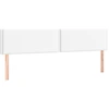 Image de vidaXL Têtes de lit 2 pcs. Blanc 100x5x78/88 cm Similicuir