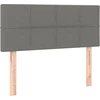 Image de vidaXL Tête de lit gris foncé 80x5x78/88 cm Tissu
