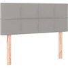 Image de vidaXL Tête de lit gris clair 90x5x78/88 cm Tissu