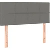 Image de vidaXL Tête de lit gris foncé 90x5x78/88 cm Tissu