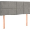Image de vidaXL Tête de lit gris clair 90x5x78/88 cm velours