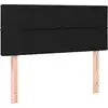 Image de vidaXL Tête de lit noir 100x5x78/88 cm Tissu