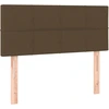 Image de vidaXL Tête de lit brun foncé 100x5x78/88 cm Tissu