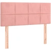 Image de vidaXL Tête de lit rose 100x5x78/88 cm velours