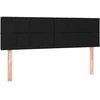 Image de vidaXL Têtes de lit 2 pcs. noir 72x5x78/88 cm Tissu