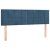 Image de vidaXL Têtes de lit 2 pcs. Bleu foncé 72x5x78/88 cm velours