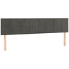 Image de vidaXL Têtes de lit 2 pcs. Gris foncé 80x5x78/88 cm velours