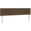 Image de vidaXL Têtes de lit 2 pcs. Marron foncé 90x5x78/88 cm Tissu