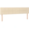 Image de vidaXL Têtes de lit 2 pcs. Crème 90x5x78/88 cm Tissu
