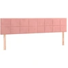 Image de Têtes de lit 2 pcs. Rose 90x5x78/88 cm velours