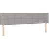 Image de vidaXL Têtes de lit 2 pcs. Gris clair 100x5x78/88 cm Tissu