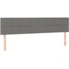 Image de Têtes de lit 2 pcs. Gris foncé 100x5x78/88 cm Tissu
