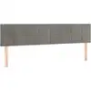 Image de vidaXL Têtes de lit 2 pcs. Gris clair 100x5x78/88 cm velours