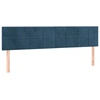 Image de Têtes de lit 2 pcs. Bleu foncé 100x5x78/88 cm velours
