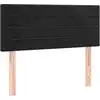 Image de vidaXL Tête de lit noir 90x5x78/88 cm velours