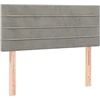 Image de vidaXL Tête de lit gris clair 100x5x78/88 cm velours