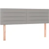 Image de vidaXL Têtes de lit 2 pcs. Gris clair 72x5x78/88 cm Tissu