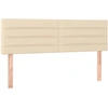 Image de vidaXL Têtes de lit 2 pcs. Crème 72x5x78/88 cm Tissu