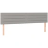 Image de vidaXL Têtes de lit 2 pcs. Gris clair 80x5x78/88 cm Tissu