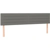 Image de vidaXL Têtes de lit 2 pcs. Gris foncé 80x5x78/88 cm Tissu