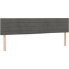 Image de vidaXL Têtes de lit 2 pcs. Gris foncé 80x5x78/88 cm velours