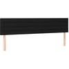 Image de vidaXL Têtes de lit 2 pcs. noir 90x5x78/88 cm Tissu