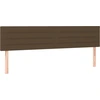 Image de vidaXL Têtes de lit 2 pcs. Marron foncé 90x5x78/88 cm Tissu