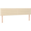 Image de vidaXL Têtes de lit 2 pcs. Crème 90x5x78/88 cm Tissu