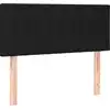Image de vidaXL Tête de lit noir 80x5x78/88 cm Tissu