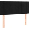 Image de vidaXL Tête de lit noir 100x5x78/88 cm velours