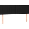 Image de vidaXL Têtes de lit 2 pcs. noir 72x5x78/88 cm Tissu