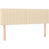 Image de vidaXL Têtes de lit 2 pcs. Crème 72x5x78/88 cm Tissu