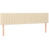 Image de Têtes de lit 2 pcs. Crème 90x5x78/88 cm Tissu
