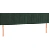 Image de vidaXL Têtes de lit 2 pcs. Vert foncé 90x5x78/88 cm velours