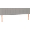 Image de vidaXL Têtes de lit 2 pcs. Gris clair 100x5x78/88 cm Tissu