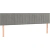 Image de vidaXL Têtes de lit 2 pcs. Gris clair 100x5x78/88 cm velours