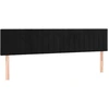 Image de Têtes de lit 2 pcs. noir 100x5x78/88 cm velours